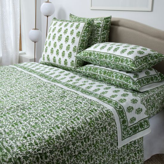 Aria-Riya Bedding Collection - Green